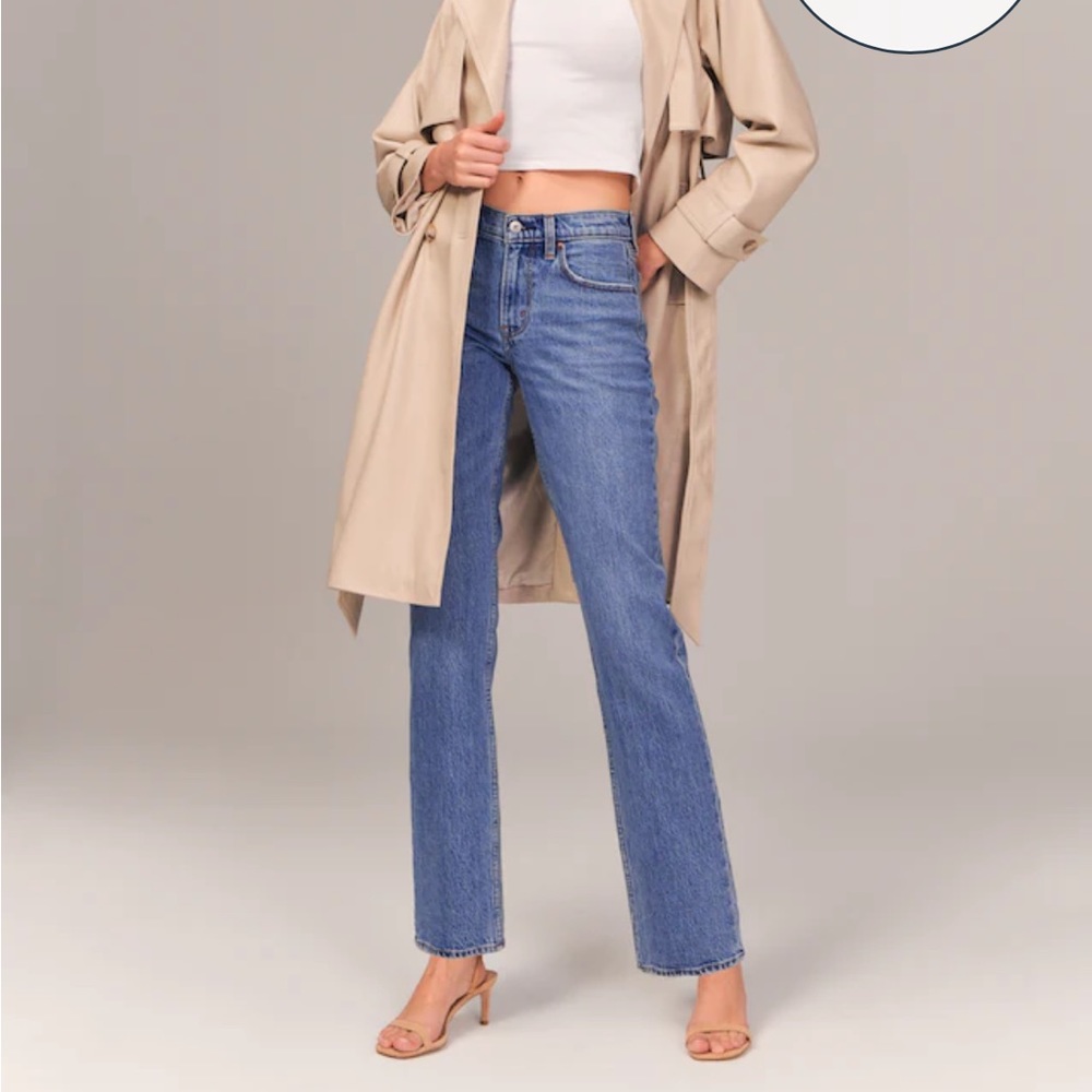 Abercrombie Mid Rise 90s Straight Jean